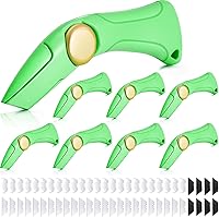 Vista 13 de WILLBOND 4 piezas de navajas para techos, cuchillo de techo de hoja fija, cuchillo utilitario resistente para yeso, vinilo, corte de alfombra