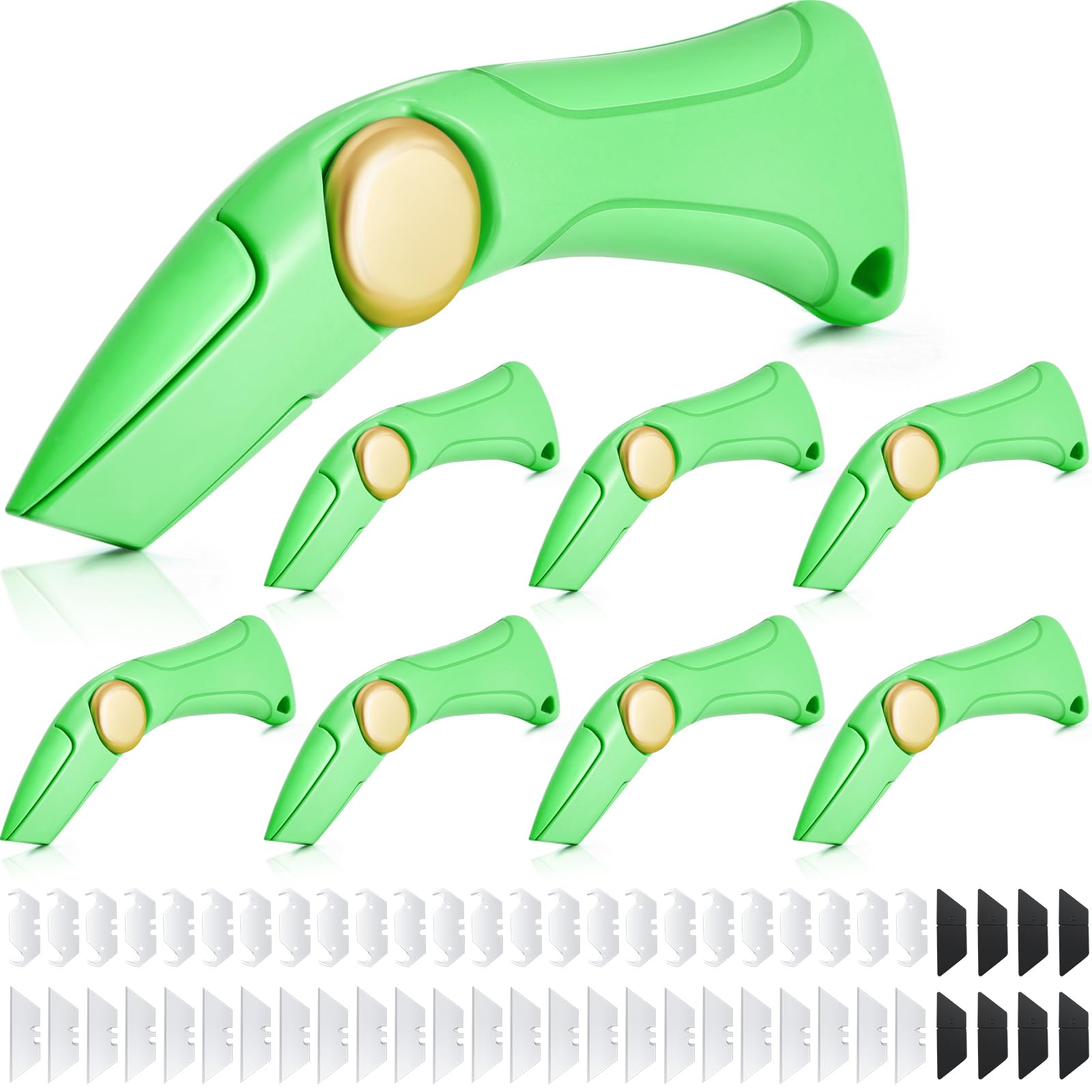 WILLBOND 8 Pcs Navajas Para Roofing Knife, Green