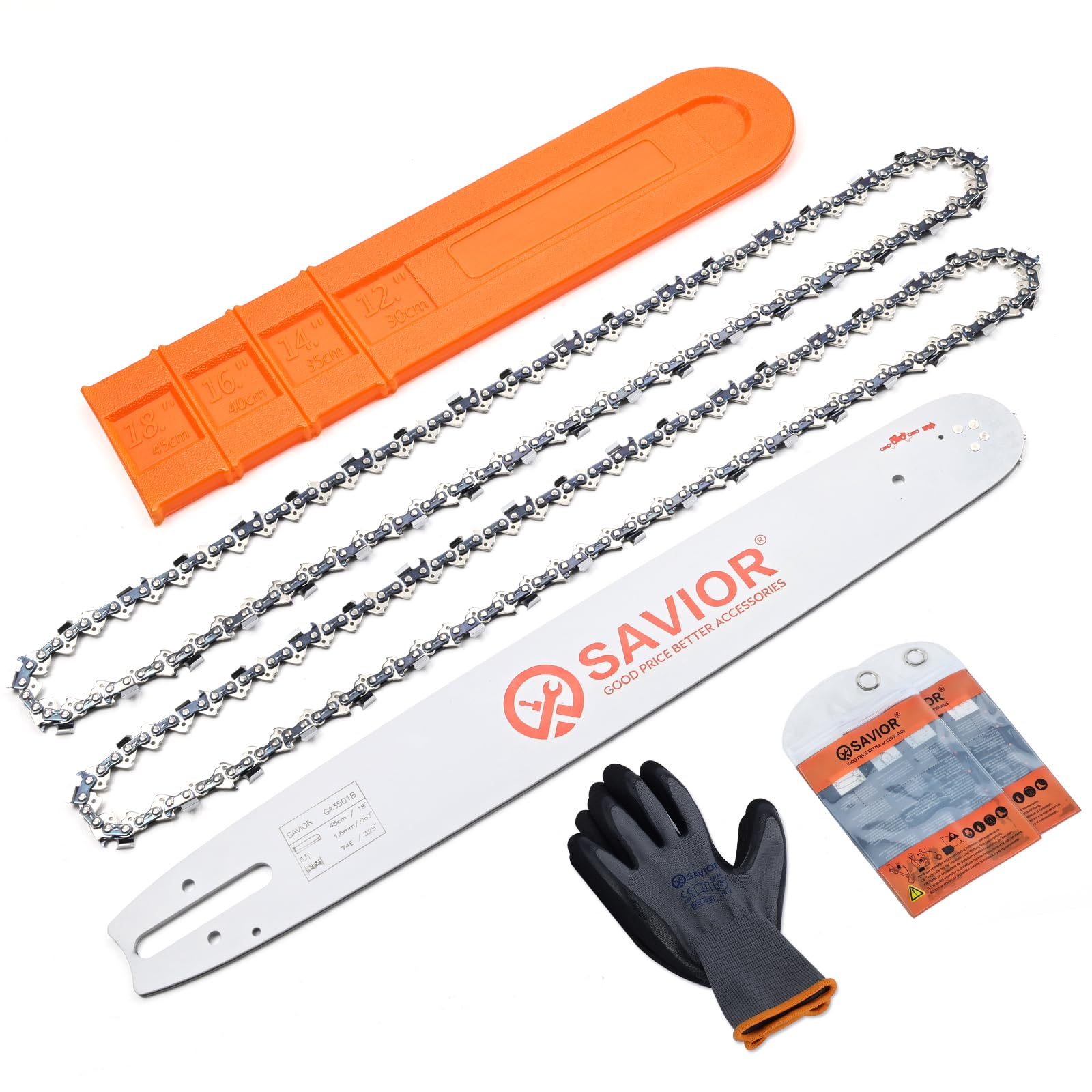 Savior 18inch Chainsaw Bar and Chains .063'' .325" 74DL Fits Stihl 024 026