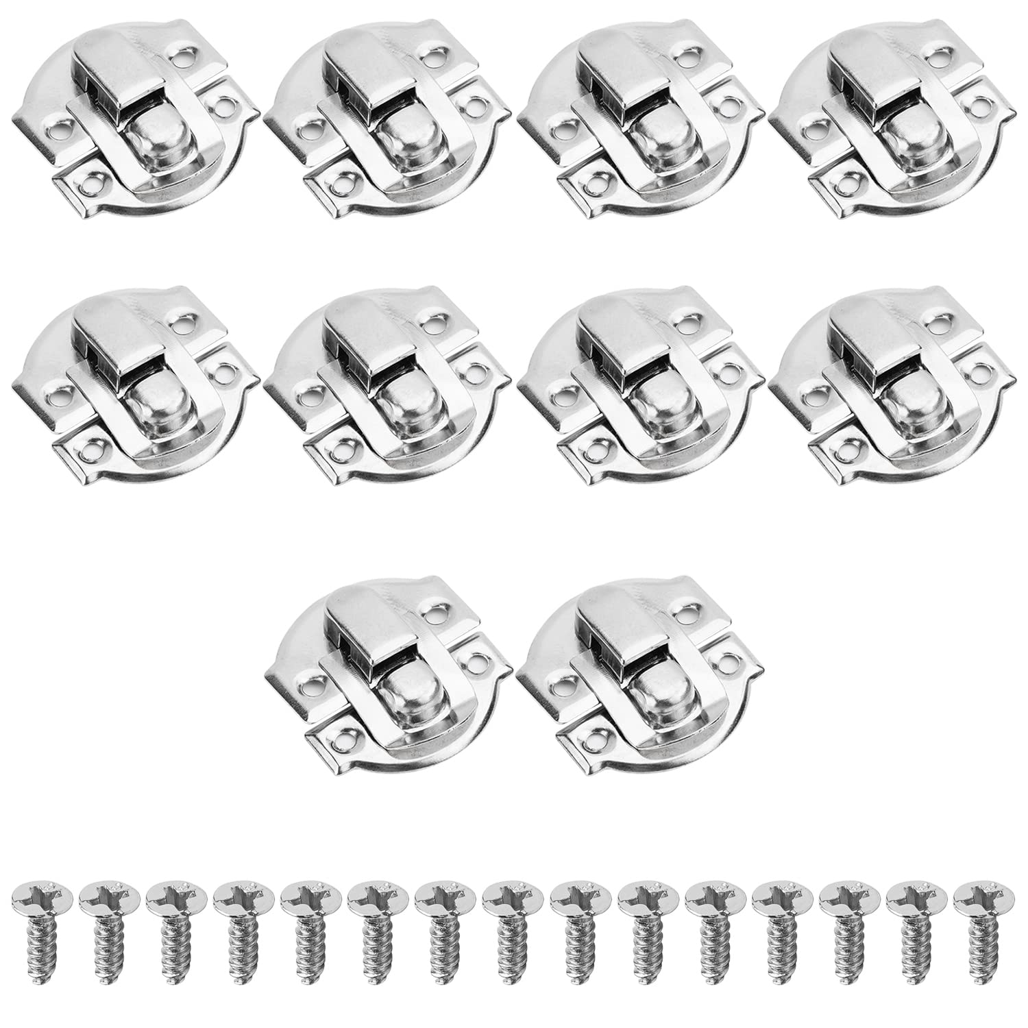 Evwgnpqrv Silver Stainless Steel Duck Billed Toggle Latch Spring Loaded Latch Hasp Toggle Multicolor Pack Of 5(Silver)