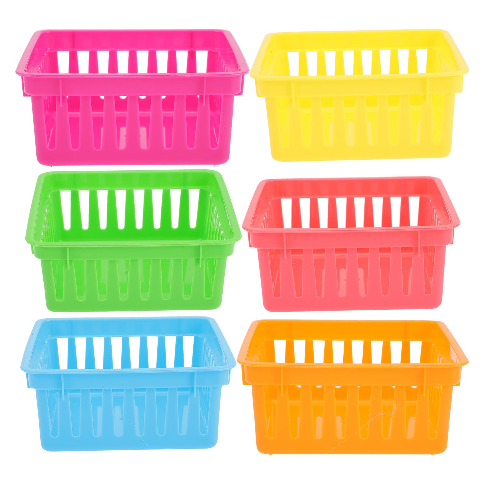 Panier carré en plastique Healvian : lot de 24 mini corbeilles