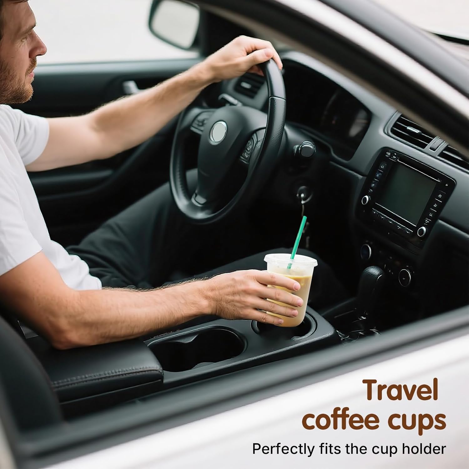 25 Sets of Plastic Cups with Lids and Straws, Disposable Plastic Iced Coffee Cups, PET Material, Crystal-Clear Style, Suitable for Cold Beverages, Juices, Smoothies, Coffee Shops(Clear , 16 oz) - Image 6