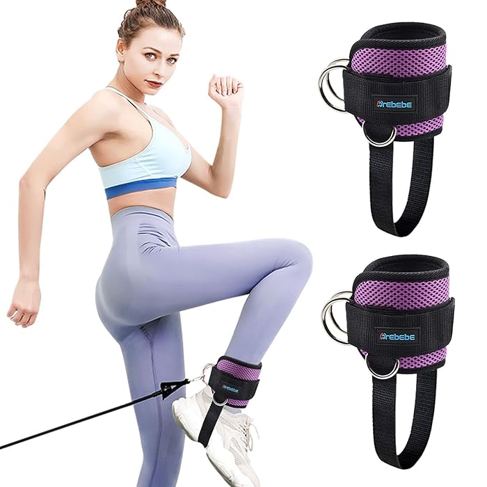 Buy Brebebe 1 Pair Fitness Ankle Strap for Cable Machine, Adjustable
