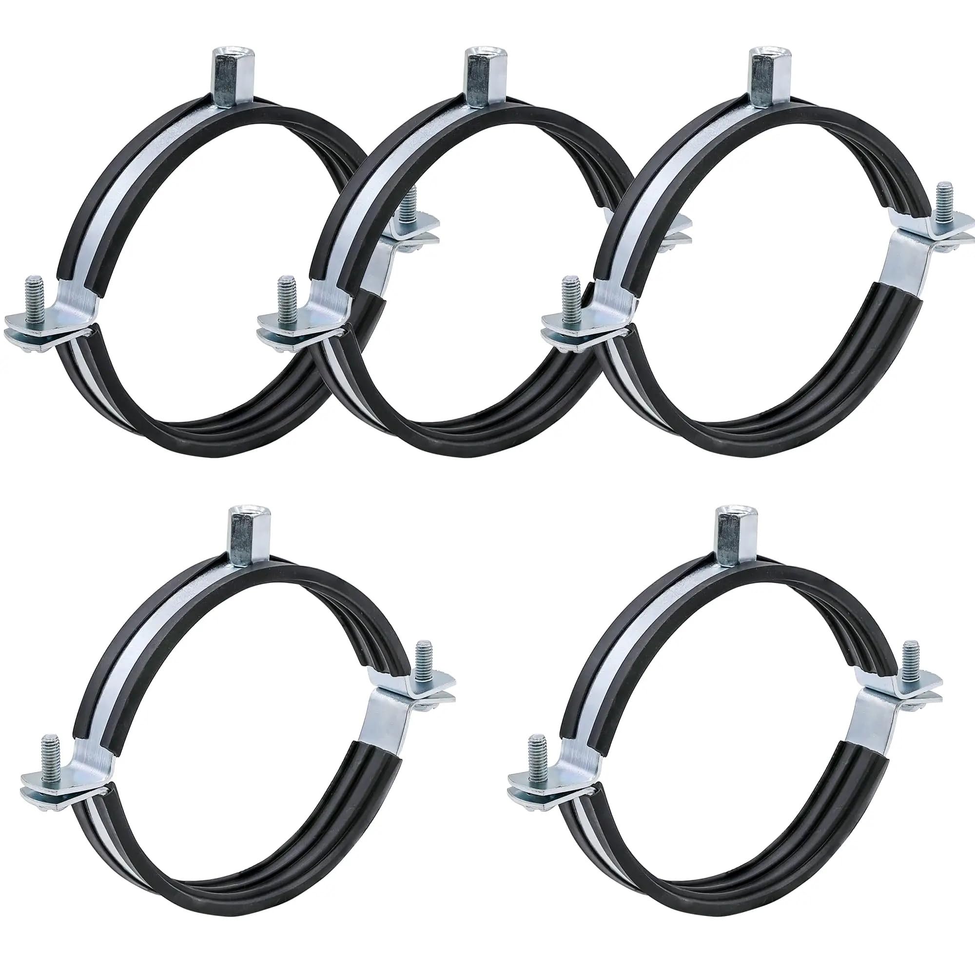 Rohrklemme, 5 Stück Rohrschellenhalterung Wandhalterung Rohrhalterung Befestigung Passend for 20–160 Mm