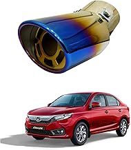 Oshotto Stainless Steel SS-008 Car Exhaust Muffler Silencer Cover Compatible with Honda Amaze Old (Multicolor)