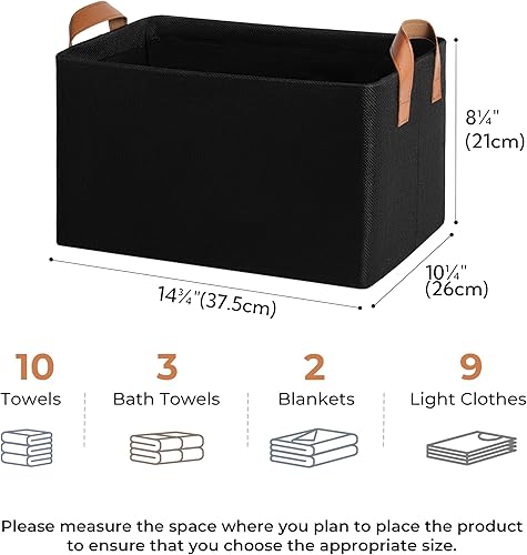 Miniatura 6 de GRANNY SAYS Cestas de almacenamiento para estantes, organizadores de armario, contenedores de almacenamiento de ropa con marco de metal, cestas