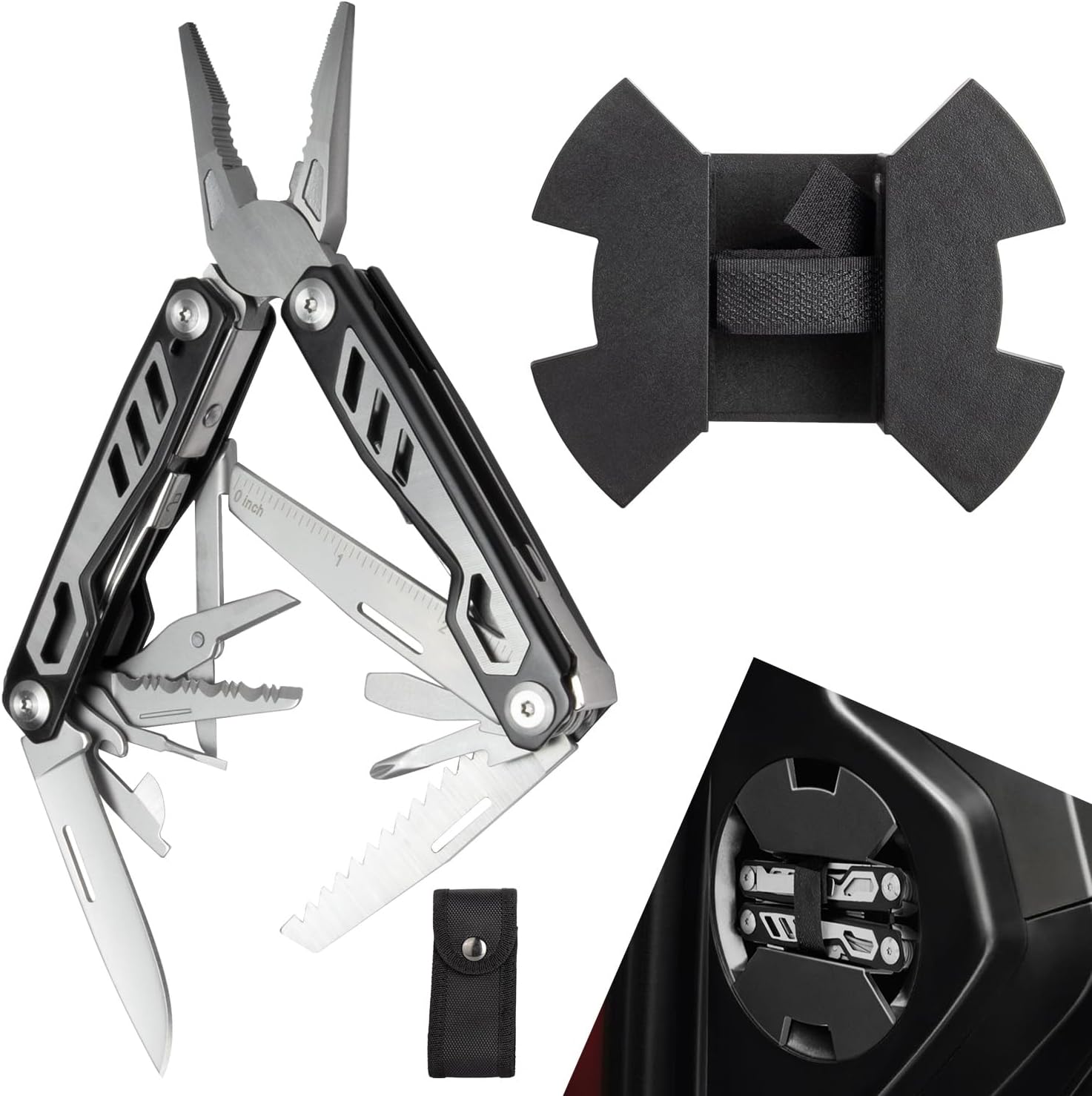 Tactical Dash Side Storage Multi-Tool for 2024-2026 Toyota Tacoma & 2025 4Runner Accessories,Replaces PT420-35240, Hidden Secret Compartment Organizer, Fits SR5, TRD Pro, Trailhunter Woodland