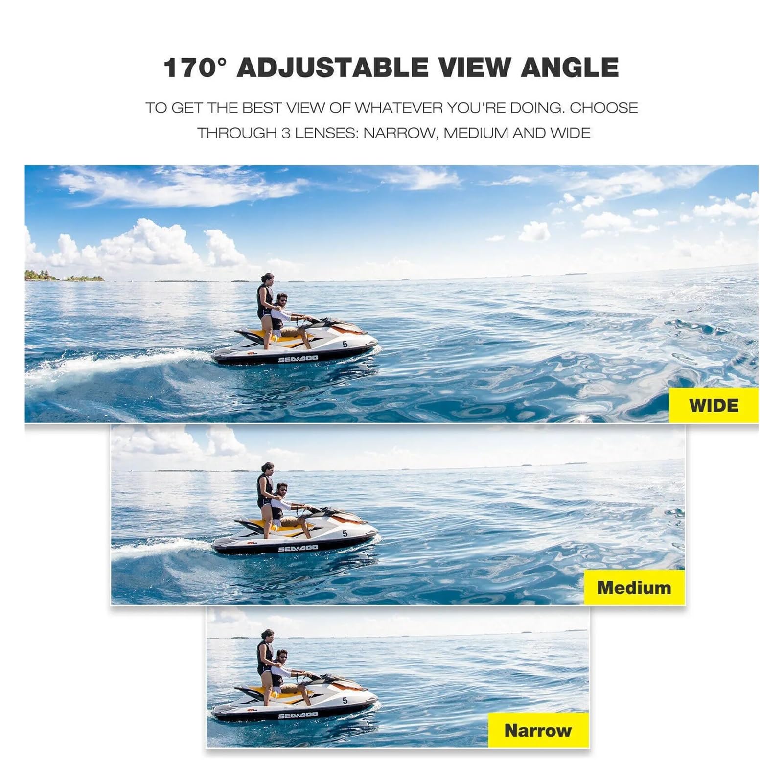 Videocamera for azioni sportive 4K doppio schermo 24MP 30FPS 40M telecomando subacqueo impermeabile videocamera EIS anti-shake 170°