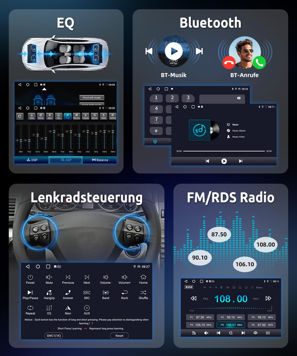 ESSGOO Autoradio für Mercedes W169 W245 W639 W906 2+64GB CarPlay | A-Klasse B-Klasse Vito Viano Sprinter 9 Zoll Android Auto GPS WLAN Bluetooth