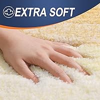 Vista 104 de OLANLY Juego de 2 alfombras de baño de 2 piezas, alfombras de baño de microfibra suave y absorbente y alfombra de inodoro con contorno