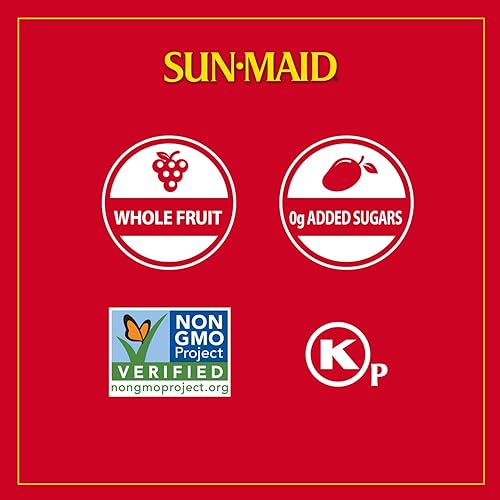 Vista 16 de Sun-Maid California Raisins Snack Cajas de 1 onza Paquete de 6 Fruta seca natural entera Sin sabores artificiales Sin OMG