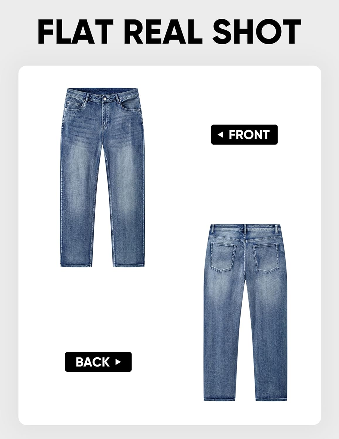 JMIERR Mens Classic Relaxed Fit Jeans Stretch Casual Baggy Denim Pants - Image 6