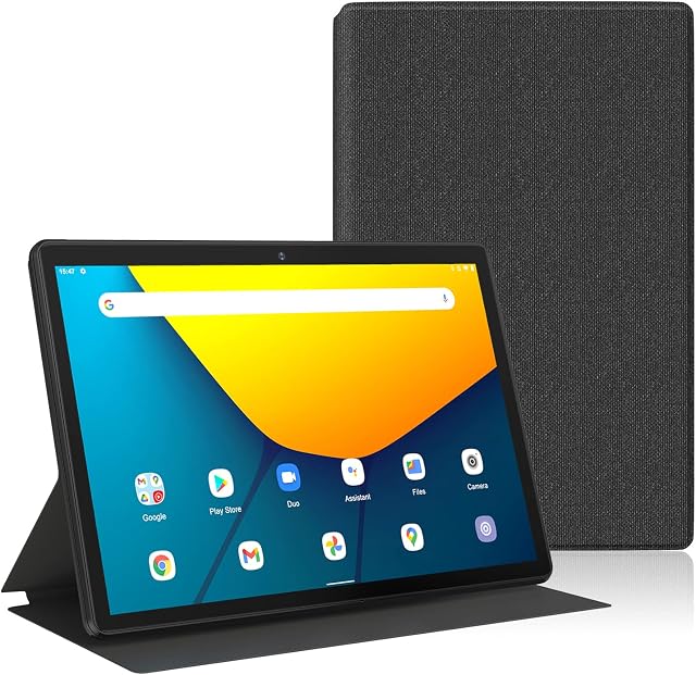 TOSCiDO Tablet 10 Inch Android 11 Tab PC,Octa Core 1.6Ghz,4G LTE,WiFi,4GB RAM,64GB ROM,Dual Sim,Bluetooth,GPS,Type-c,Gray(Included Tablet Cover)
