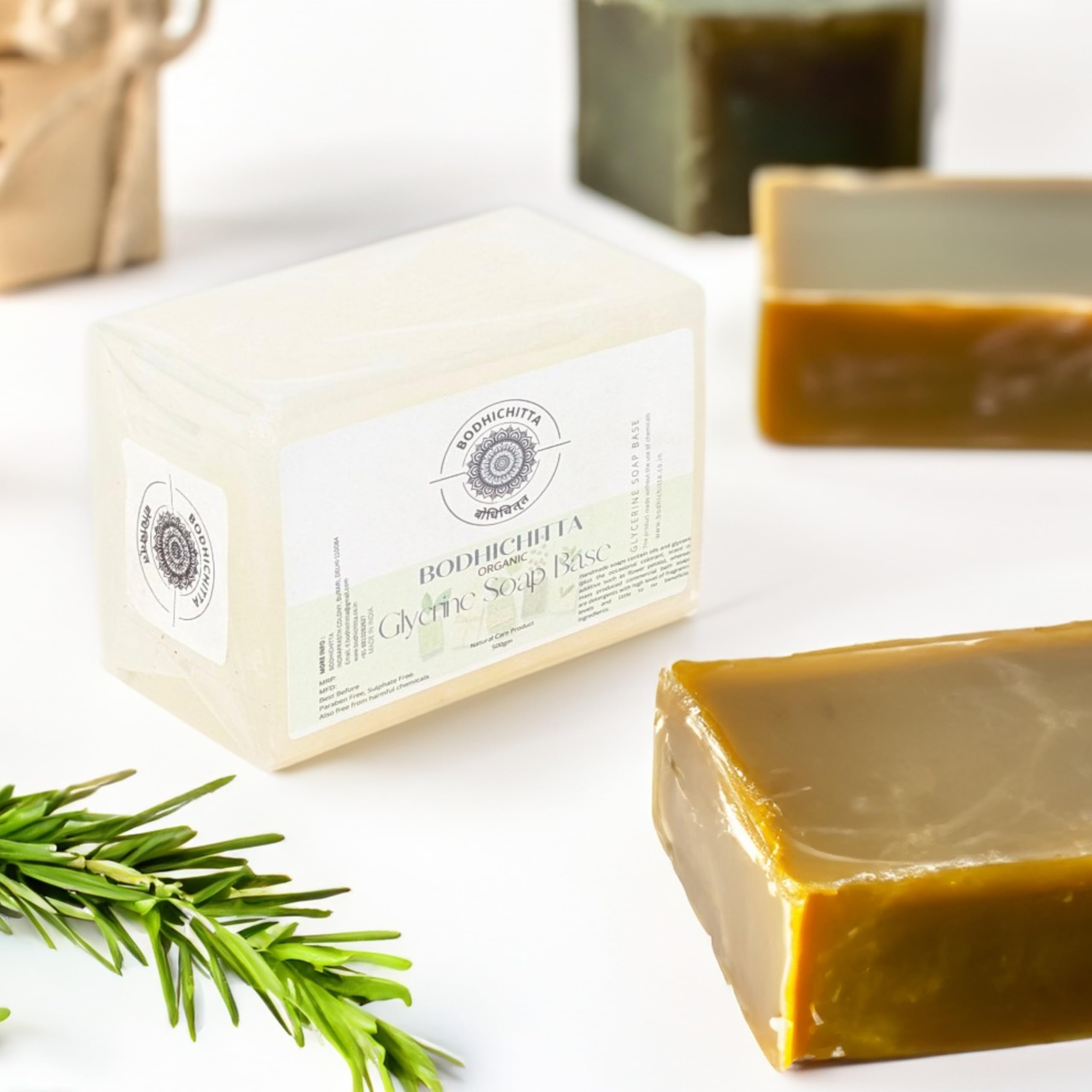 Bodhichitta Ultra Clear Transparent Glycerin Soap Base & Sheabutter Soap Base for DIY Soap Making Pack Of 2 (500g each)