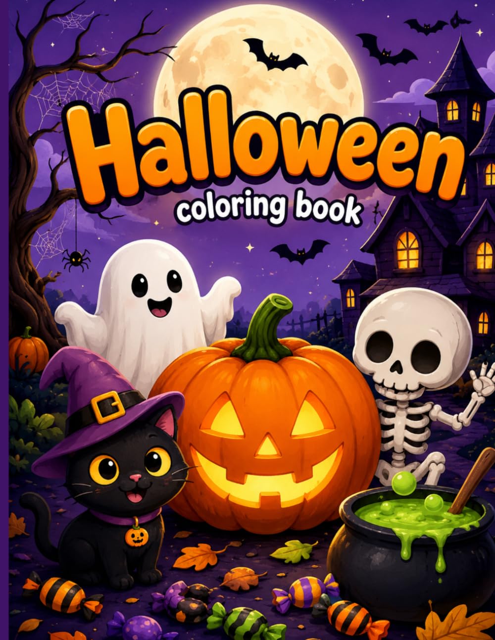 Halloween: Pumpkins, Ghosts, Witches & More Halloween Fun to Color