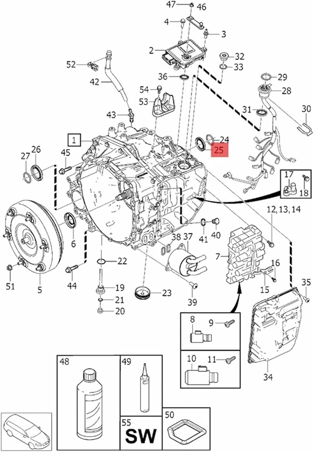 30751872 Car Camshaft Driveshaft Oil Seal for S80 Auto Parts Automatic Transmission Shafts Sealing Ring