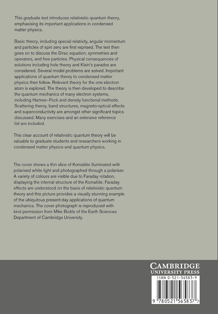 Relativistic Quantum Mechanics: With Applications in