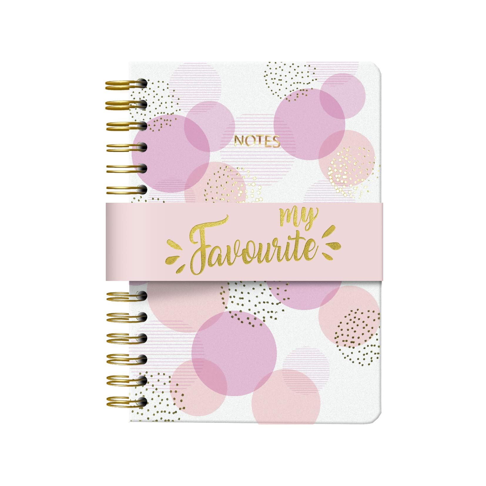 DOHE Spiral Notebook 14 x 21 cm - Vesta Gold - Bubbles