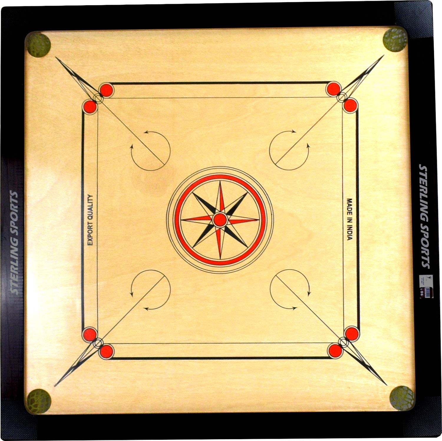 Carrom Board Set Premium Including Carrom Men Striker Powder Board Game with Family & Friends, Championship Tournament Board (32 x 32 Inch)