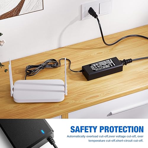 Miniatura 30 de Facmogu Adaptador de alimentación de 60 W 12 V 5 A CA/CC, fuente de alimentación de 100-240 V CA a CC 12 V 5 A, adaptador de mesa de 12 voltios y 5