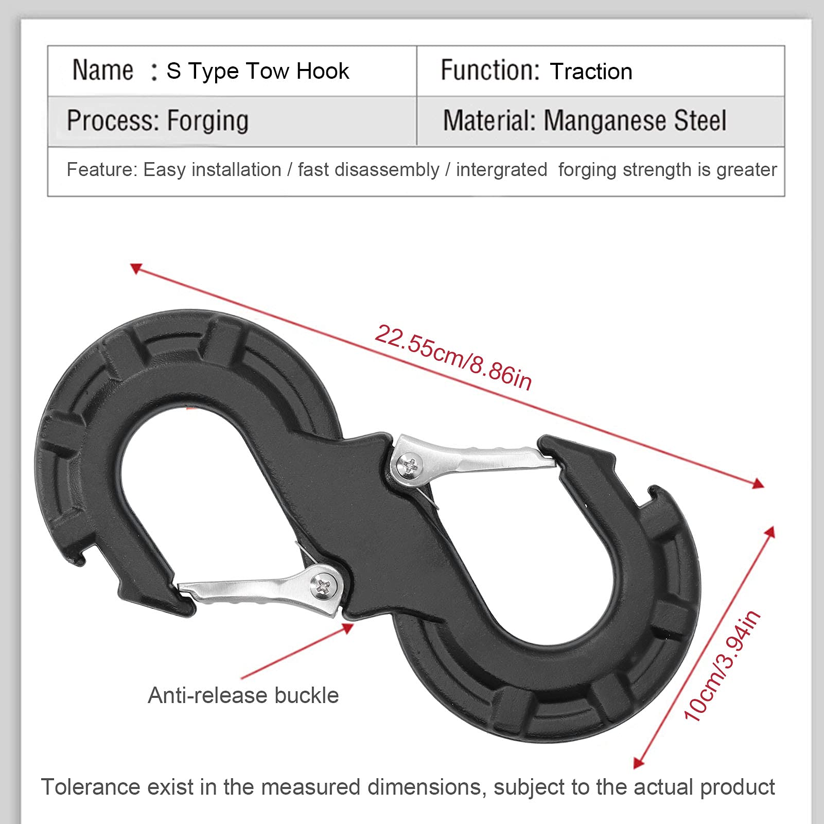 CAVO 4m FUNE CORDA DA TRAINO RIMORCHIO AUTO PER TRAINARE 4 - Foto 8