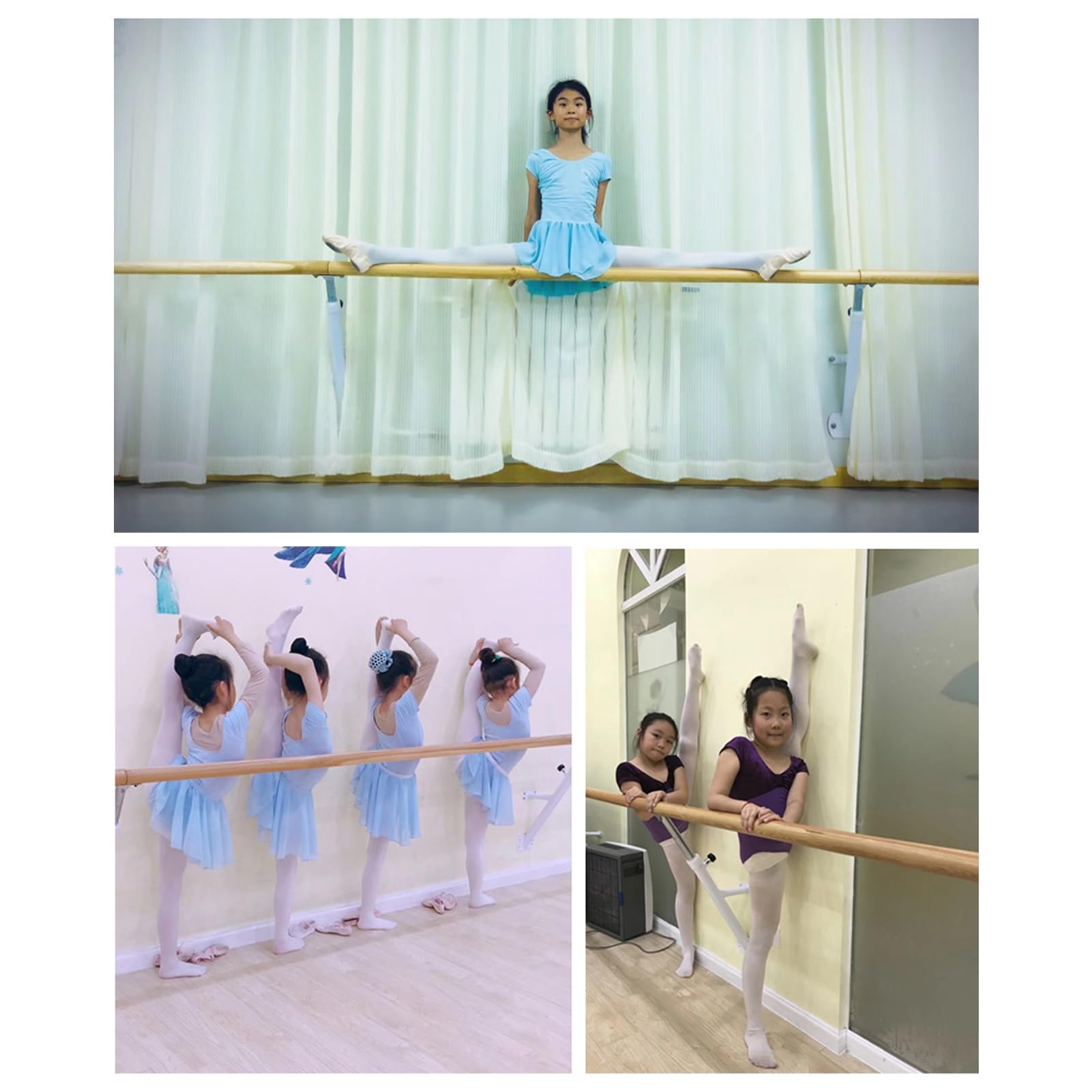 Barra da balletto regolabile da parete per allenamenti a casa e in studio, migliora l'allenamento di danza e la flessibilità