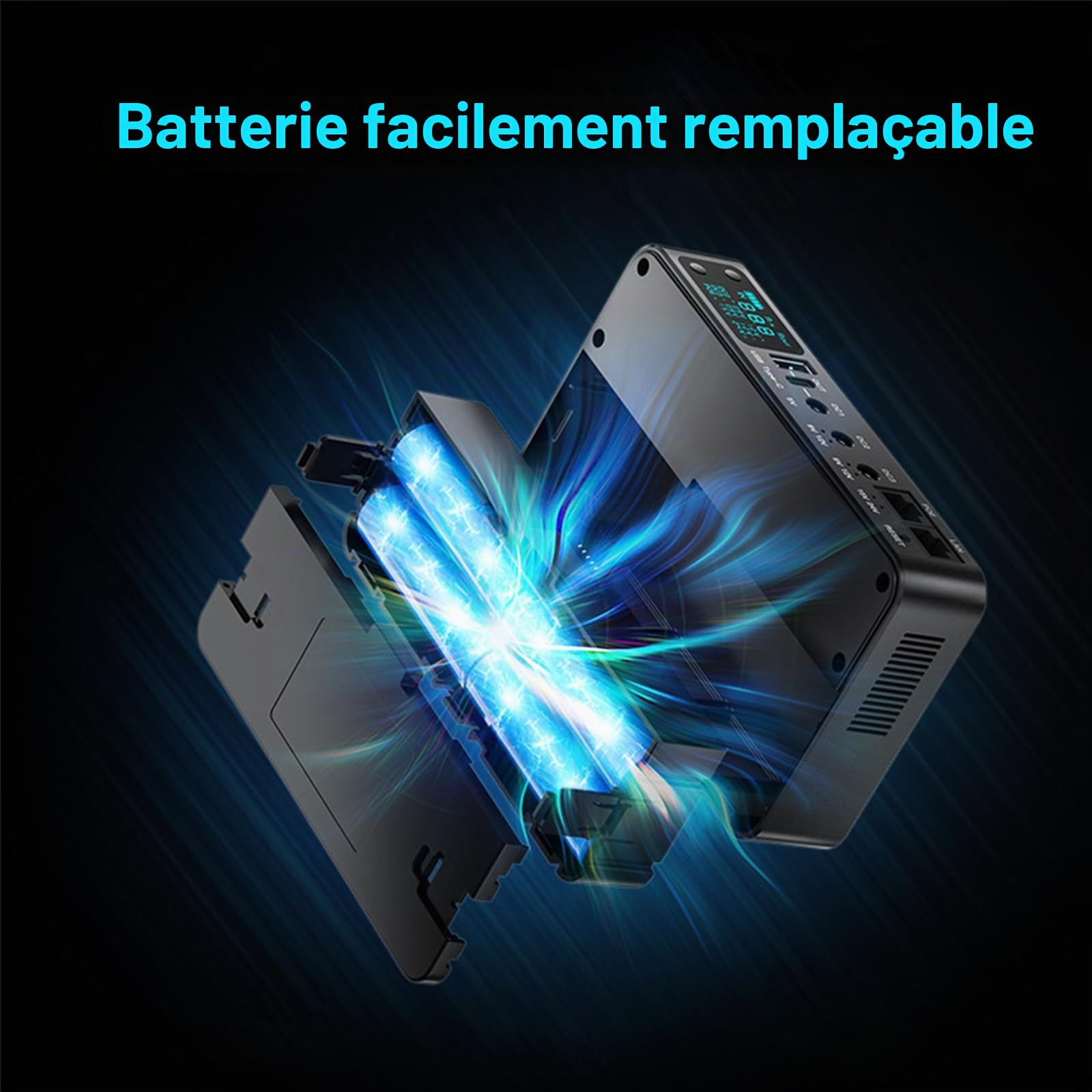 UPS Mini Onduleur 10400mAh(38Wh) Batterie de Secours pour Routeur/Modem DC 12V/2A, USB 5V/3.6A