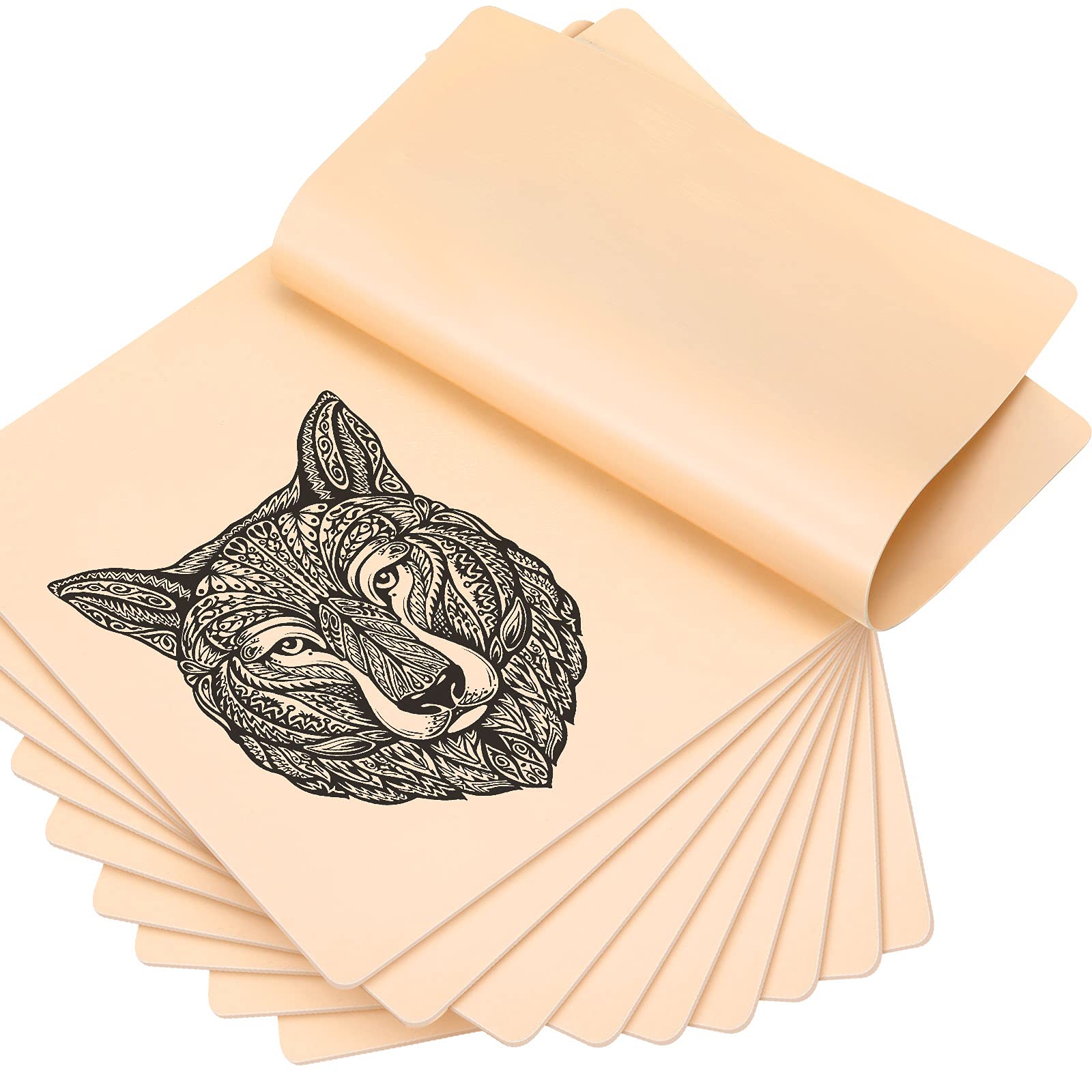 30 Sheets Tattoo Practice Skin 8 x 6 Inch Double Sides No Ink Needed Fake Tattoo Skin, Microblading Eyebrows or Lips Practice Skin, Microblading Tattoo Supplies for Beginners and Tattoo Artists