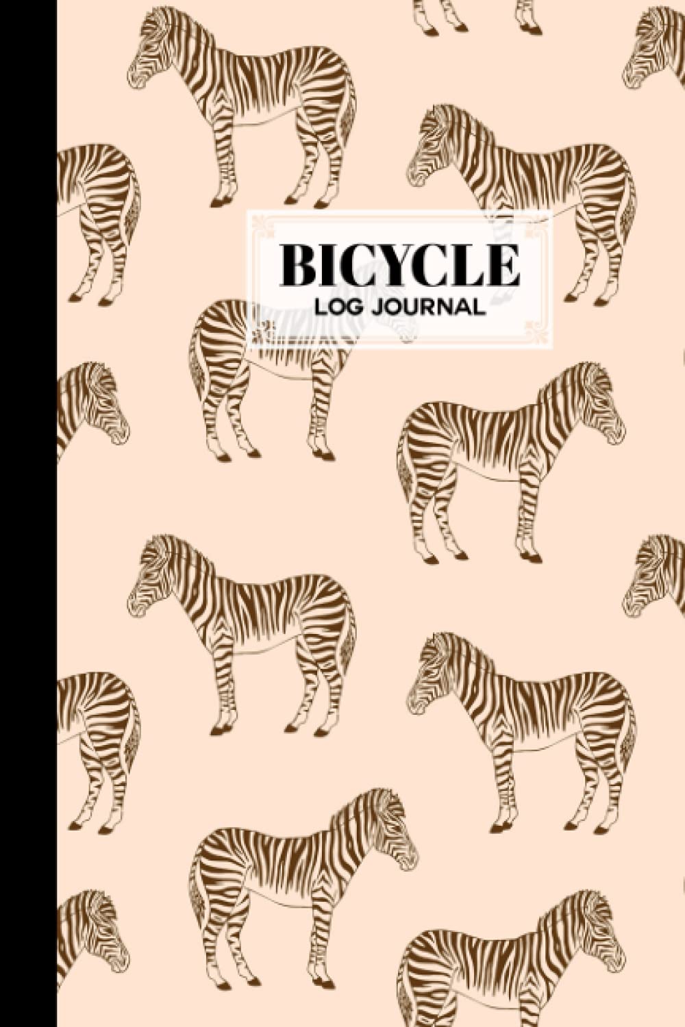 Bicycle Log Journal: Bicycling ride journal Zebra Cover, Record your rides and performances, Gift idea for off road biking cycling enthusiasts | 120 Pages, Size 6" x 9" | by Hasan Ahrens