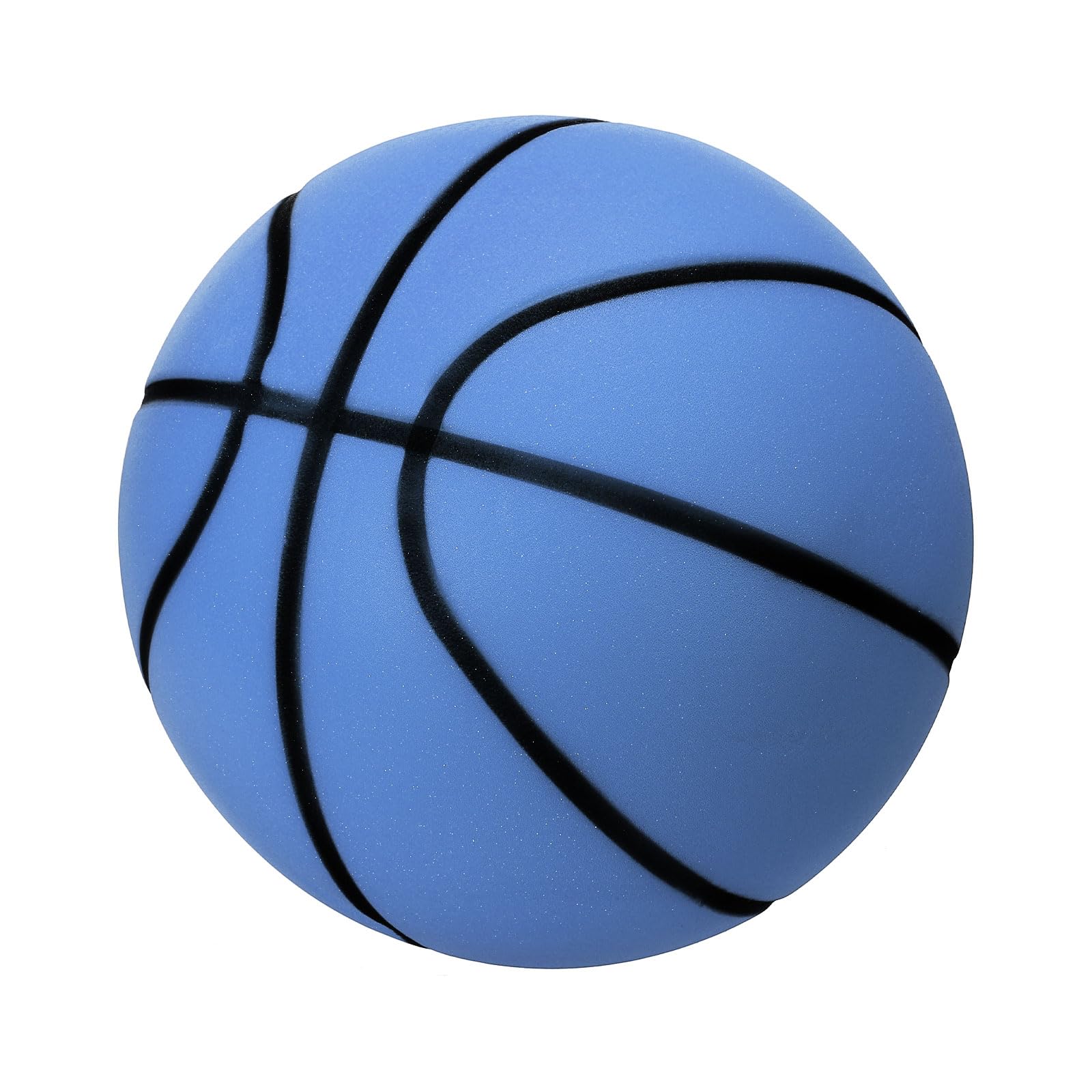 PATIKIL Silent Basketball Size 7 (9.5"), No Noise High-Density Foam Dribbling Indoor Basketball with Net Bag for Quiet Dribbling and Indoor Sport, Blue