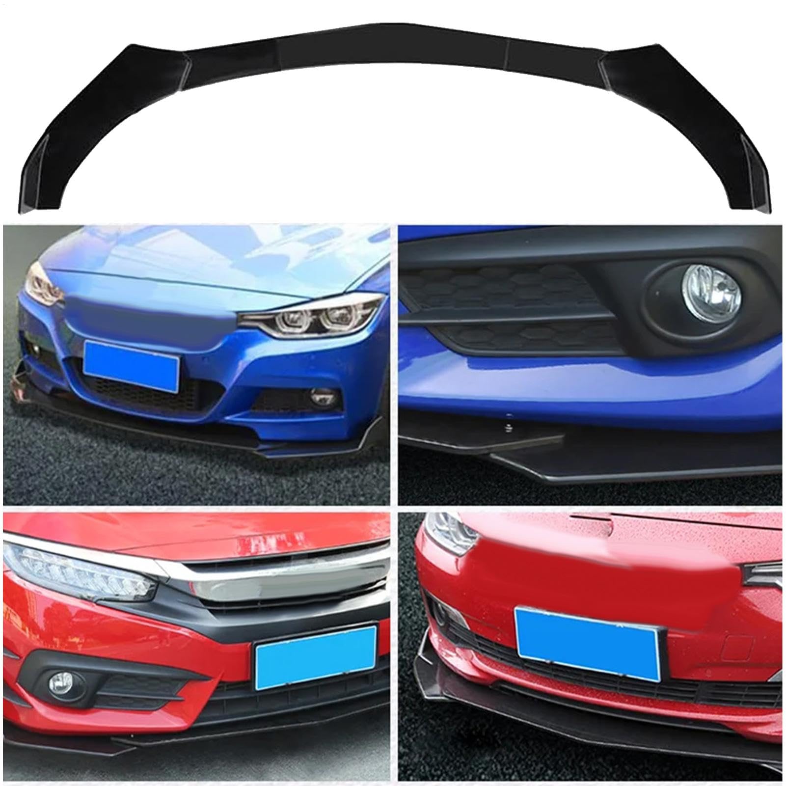 Frontstoßstange Lippe Karosserie-Kit, Frontstoßstange Lippe Spoiler, Anti-Kollisions-Karosserie-Kit, Auto-Frontstoßstangen-Lippen-Kits, Einstellbare Auto-Karosserie-Spoiler für die meisten