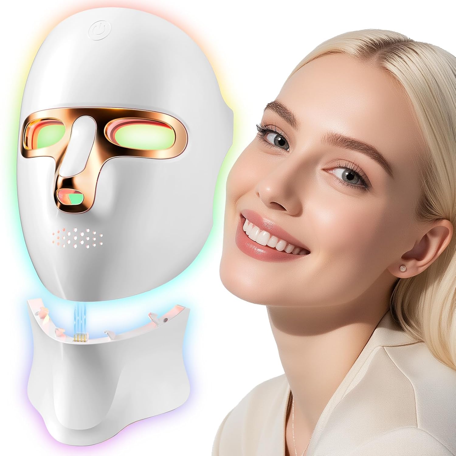 Amazon.com: ONLUKY Red Light Therapy Mask for Face,Cordless LED Face ...
