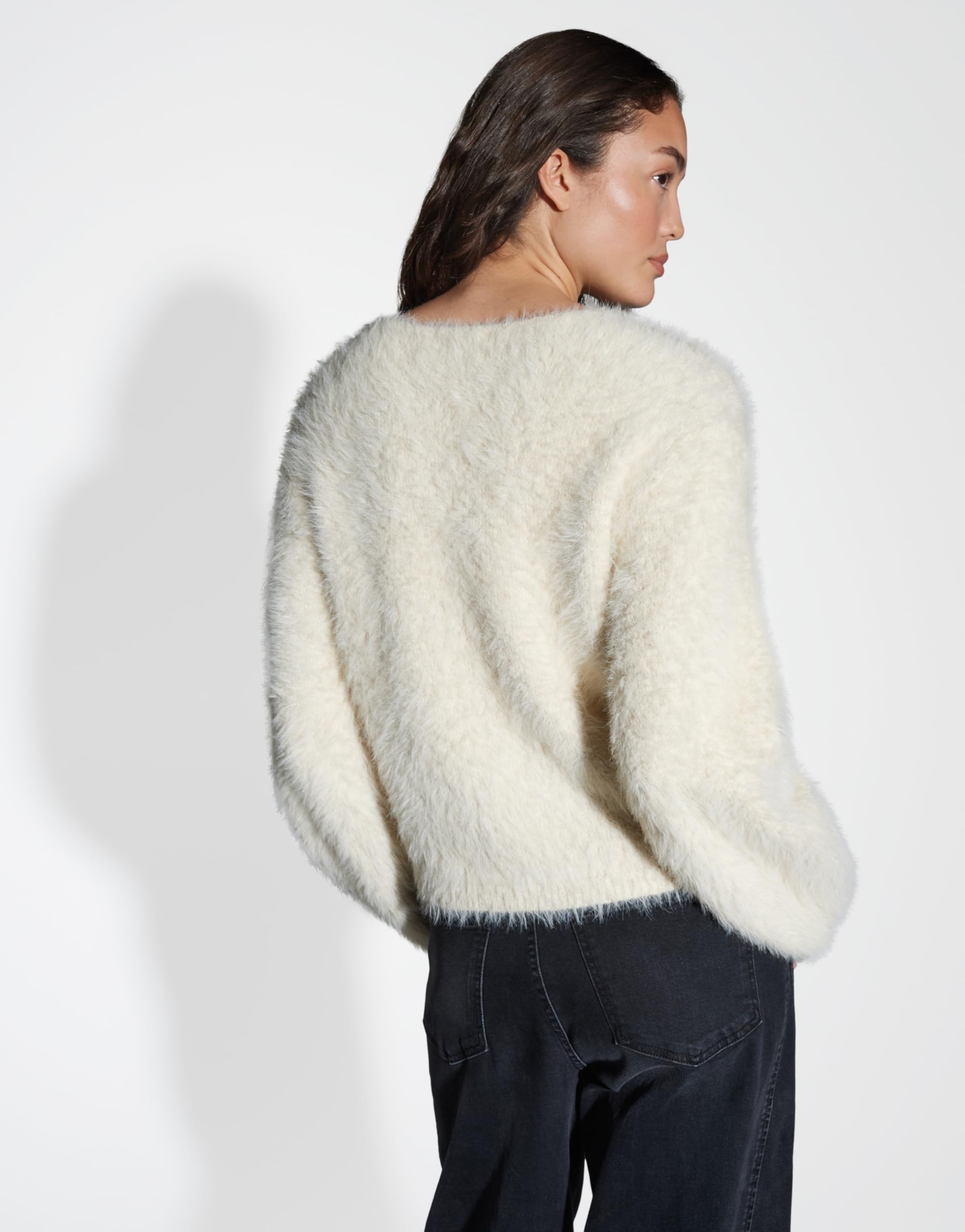 OPUS Damen Pullover | PLARI Regular Strickpullover aus weichem Effektgarn