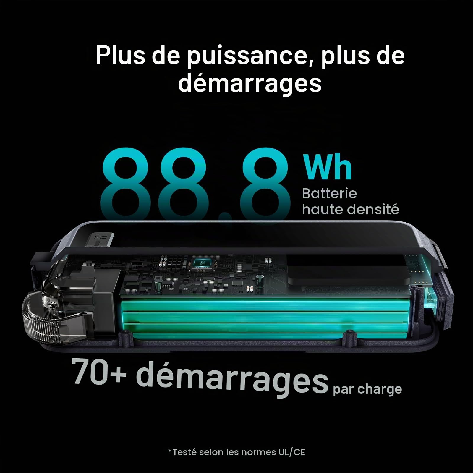 HULKMAN Alpha Max Gris Spatial, Booster de Batterie Voiture 2500A 88.8Wh, Démarreur Portable 12V avec Technologie de Démarrage à -40°F, Écran LED 3.3", pour Moteurs Essence 9.0L et Diesel 6.5L