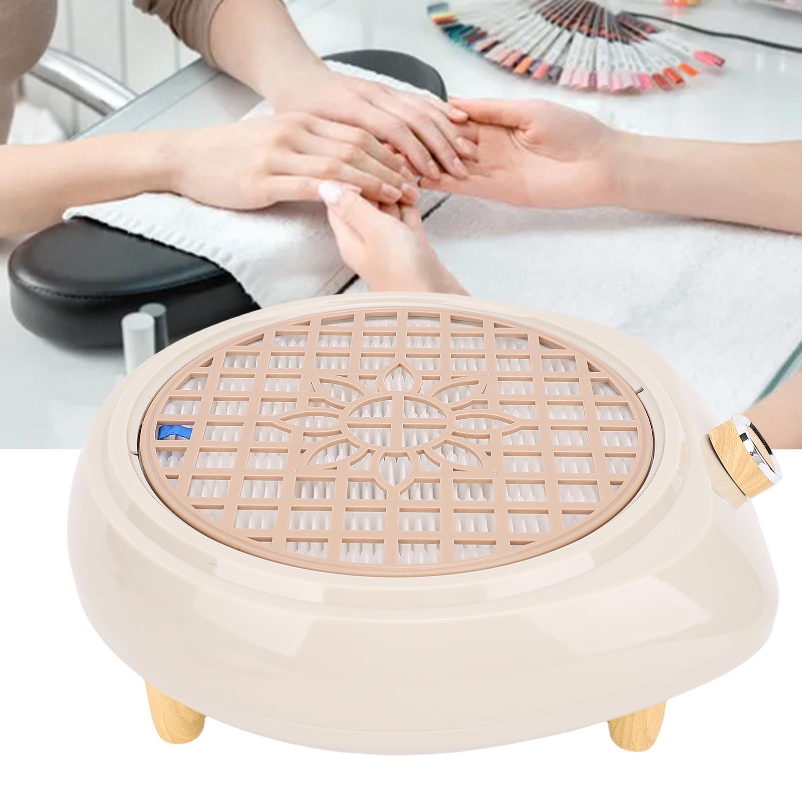 Collezionista di Polvere per Unghie, 5000 Giri/Min Unghie per Unghie con Filtro Riutilizzabile per Lucidatura delle Unghie Acriliche, Salone e Casa (Spina europea)