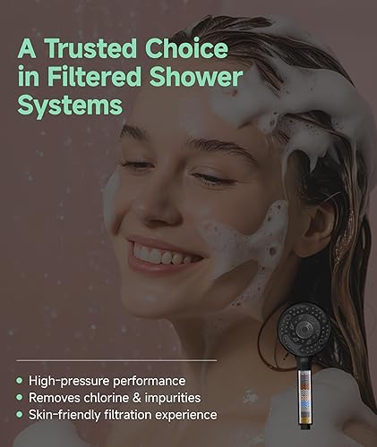Miniatura 9 de SunCleanse Cabezal de ducha filtrado con mango portátil, cabezal de ducha desmontable de 9 configuraciones de rociado con filtros, cabezal de ducha
