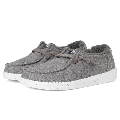 Hey Dude Kids Wendy Wool Cozy (Little Kid/Big Kid) Girls Shoes Charcoal