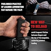 Vista 7 de Universal Speed Loader for 9mm & .40 SW - 2-Step Rapid Magazine Loader Compatible with Glock 17/19/22/23/26/34/45/47 & More, Effortless & Jam-Free