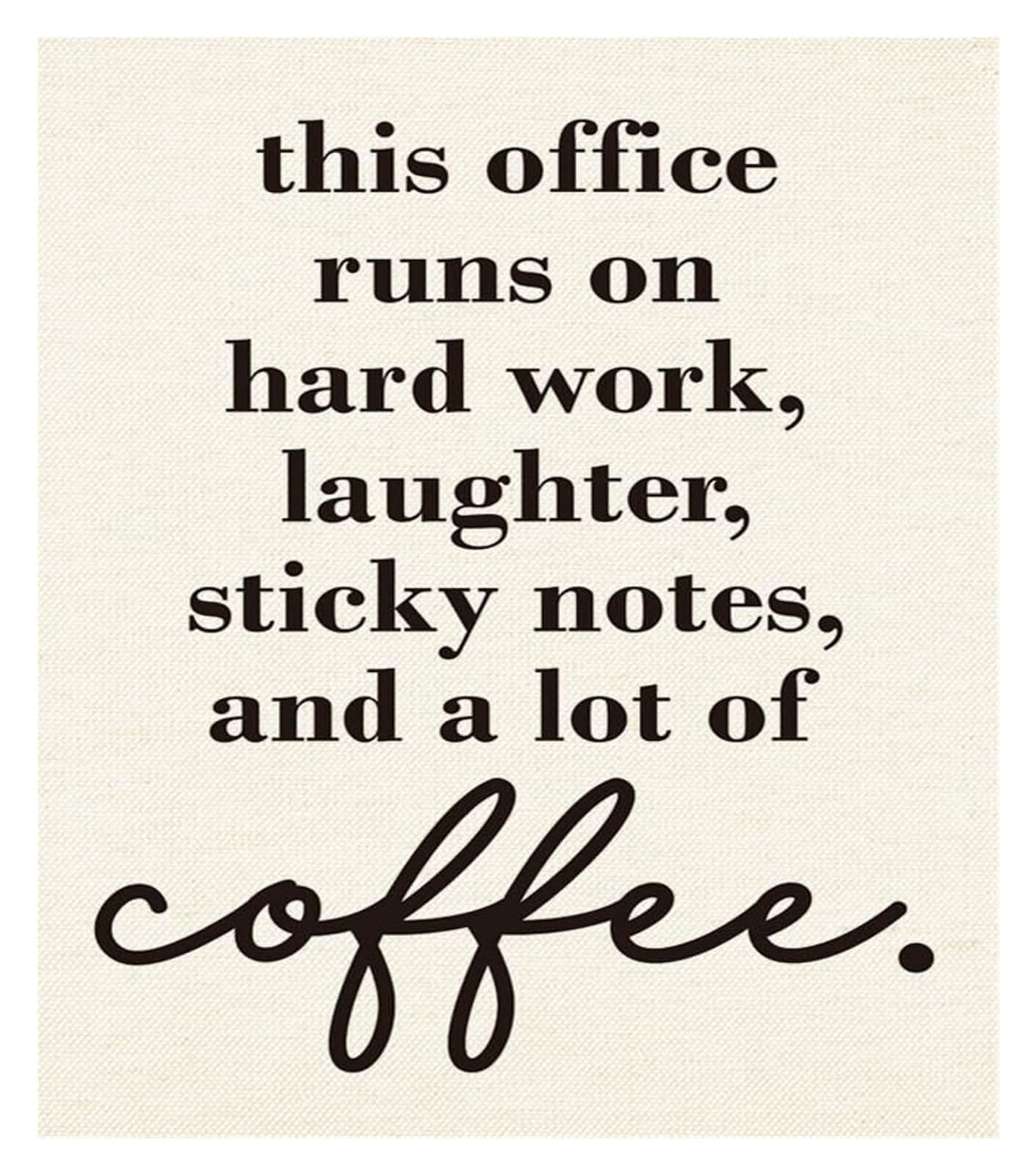 KCDFDVJFBM Set of 3 Funny Office Posters - Teamwork Quotes, Coffee Humor & Work Motivation, Break Room Wall-Art Decor Bundle for Workplace(Framed,16x24inch(40x60cm))