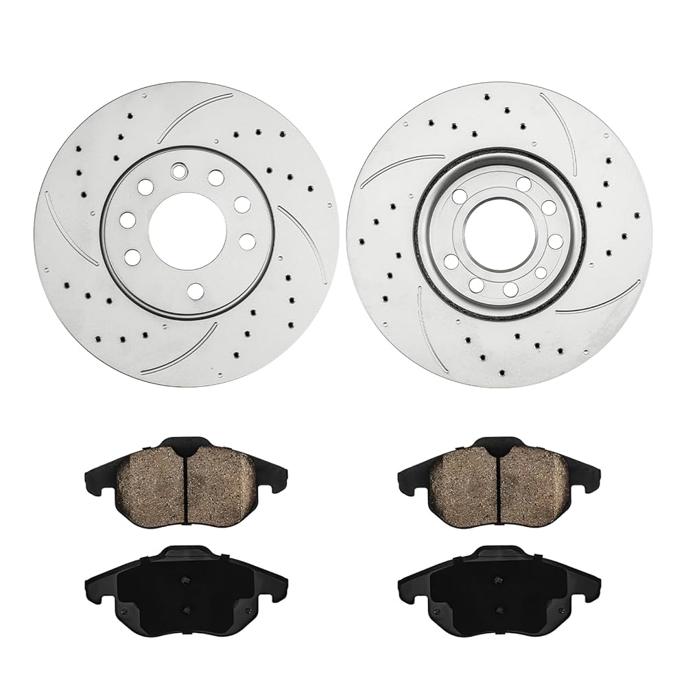 Amazon.com: KAX Front Brake Kit, Drilled and Slotted Brake