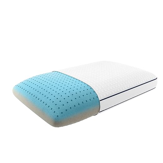 Serta Perfect Sleeper Copper Infused Memory Foam Pillow, Oversized Traditional, 1 Count (Pack of 1),White, 25-Inch (Length) by 16-Inch (Width) by 5.50-Inch (Height)