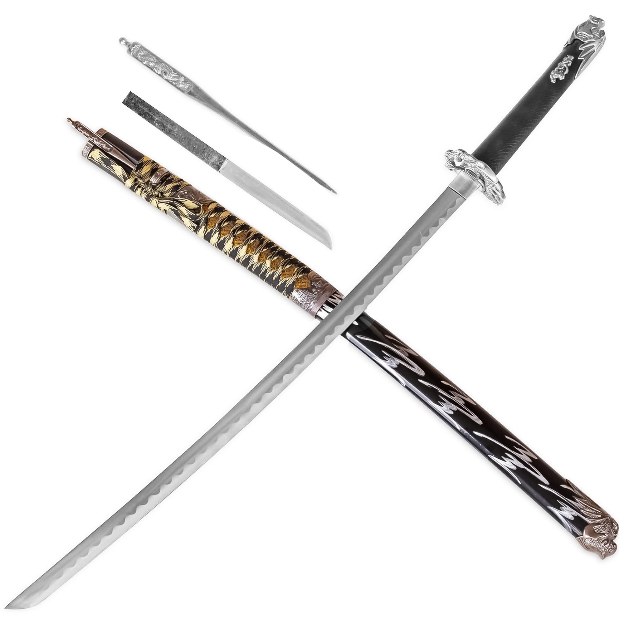 Armory Replicas™ Fantasy Dragon Sword Collection – Stainless Steel Decorative Blades with Dragon & Serpent Motifs, Display Scabbards
