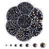 5800Pcs Half Pearls for Crafts - Flatback for Artwork Making, DIY Rhinestones Accessory Nail Art, Face Gems Jewels Flat Back Craft for Artist Creative - AB Aqua Blue