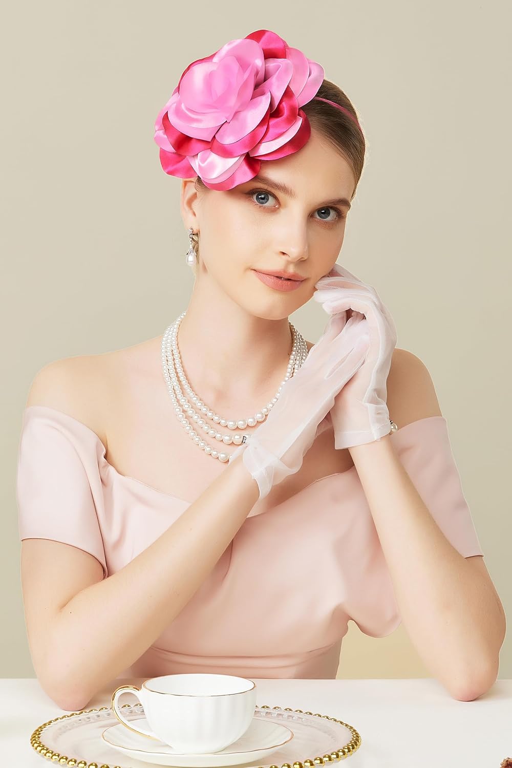 BABEYOND Fascinators Hats for Women - Tea Party Kentucky Fascinator Derby Hat Colorful Flower Headband with Hair Clip