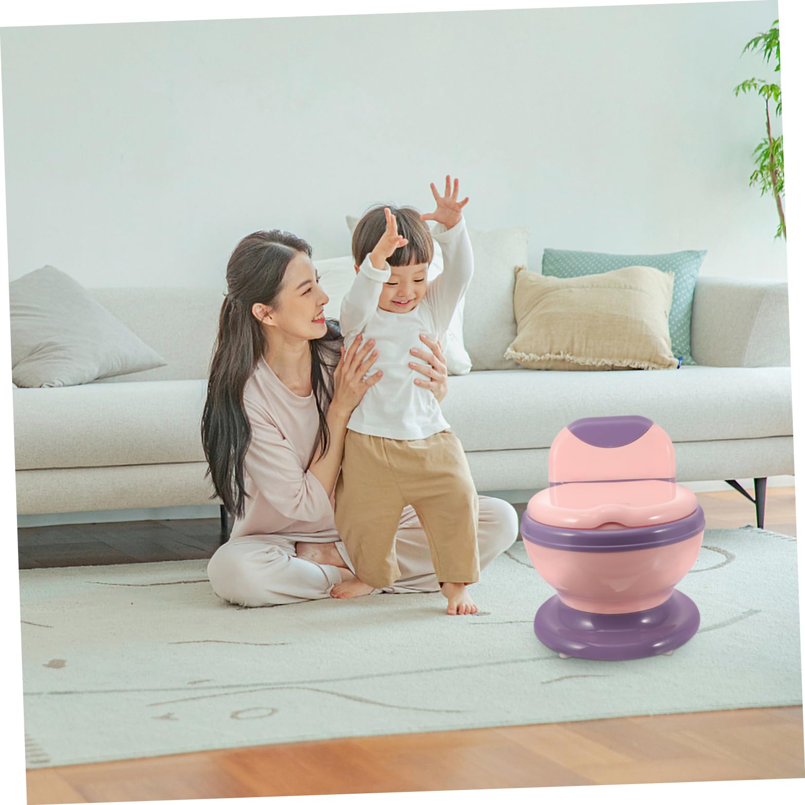Housoutil Toilette Für Junge Mädchen Töpfchen Für Kleinkinder Kindertoilette Aus Töpfchentraining Für Jungen Und Mädchen Tragbares Töpfchen Für Zuhause Und Badezimmer Mit Weichem Sitz Und He