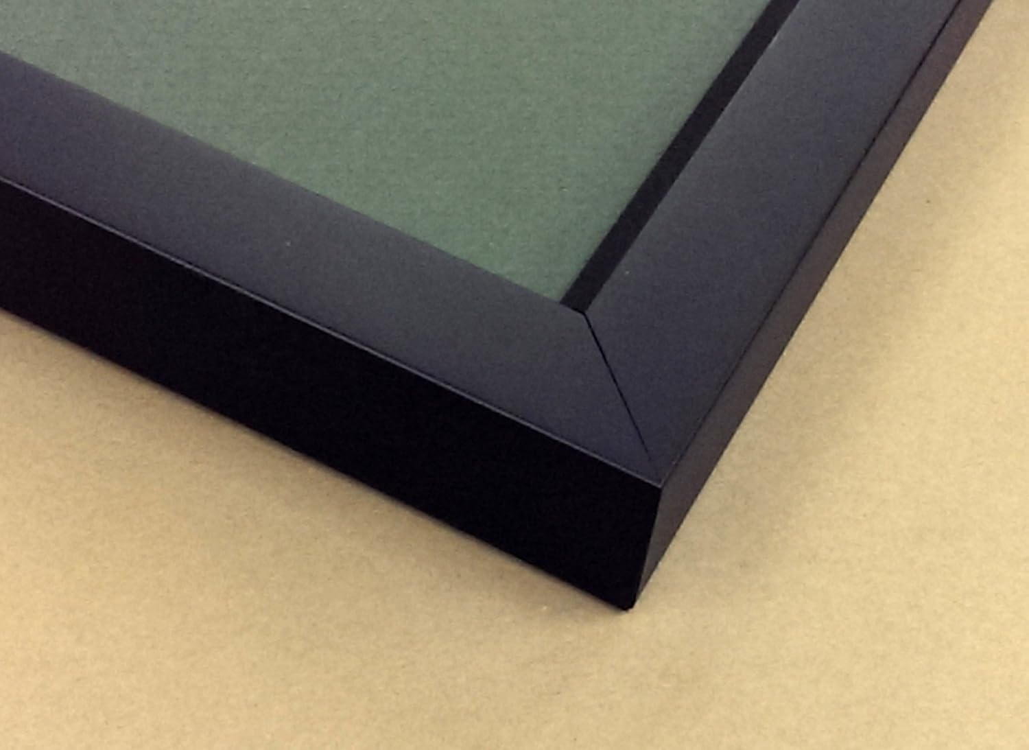 8x15 Black Golf Scorecard Frame, Moulding blk-001, NEW Fairway Green Mat (holds up to 5x12 card); card not included