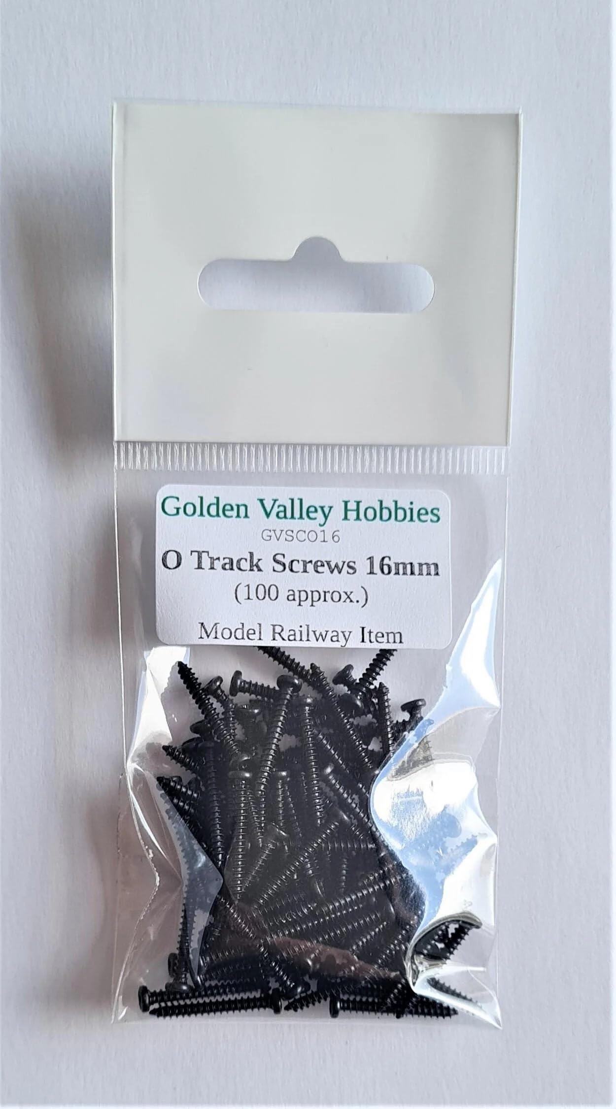Golden Valley Hobbies GVSCO16 Track Screws O Gauge 16mm Long (x100)