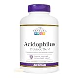 21st Century Acidophilus Probiotic Blend Capsules (300 Count), Daily Probiotic Supplement with Lactobacillus Acidophilus, Supports Digestive Health & Immune System, Non-GMO, Gluten-Free