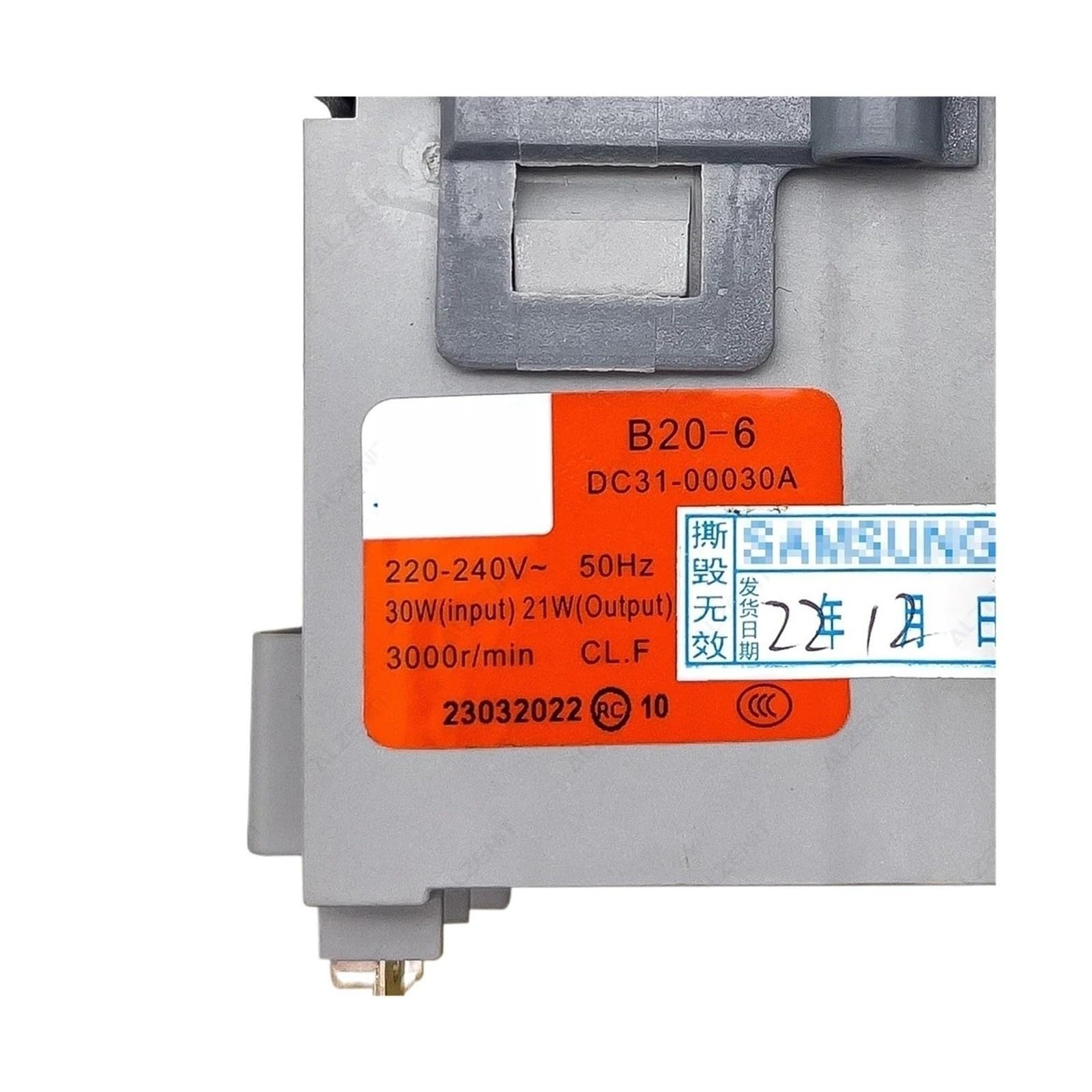 Waschmaschinen-Ablaufpumpenmotor, Kompatibel for Samsung, B20-6 220–240 V, 50 Hz, 30 W, 3000 U/min, DC31-00030A, Waschmaschinen-Abflussteile