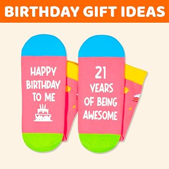 Zmart Birthday Gift Ideas - Socks for 20 21 22 24 25 30 Year Olds Woman